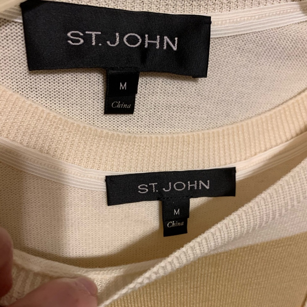 St John Couture Tank Cardigan twin set Fine Wool Knit - Picture 2 of 14